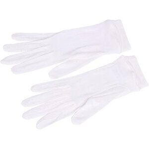 Women's White Pure Silk Sunscreen UV Protection Silk Elastic Index Gloves